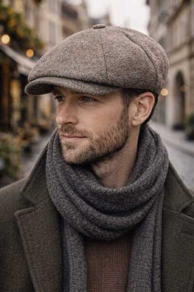 Göksu Şapka Men's Winter Cap British Style Peaky Blinders Newsboy Trend 8-Pie...