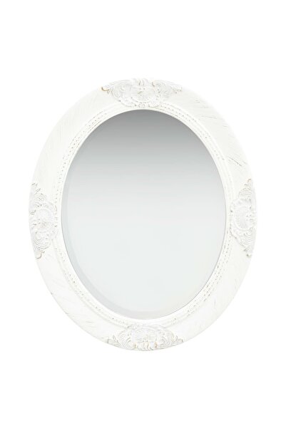 Concept Oglindă de perete în stil baroc, alb, 50 x 60 cm