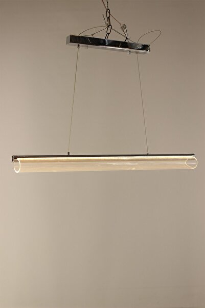 GN GEN AYDINLATMA Modern Krom Yatay Silindir Tasarım Nokta Dokulu 3 Renk Ledl...