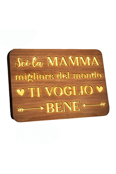Other Wooden Plaque with LED Lighting Gift for Mother - Walnut Wood, Emotiona...