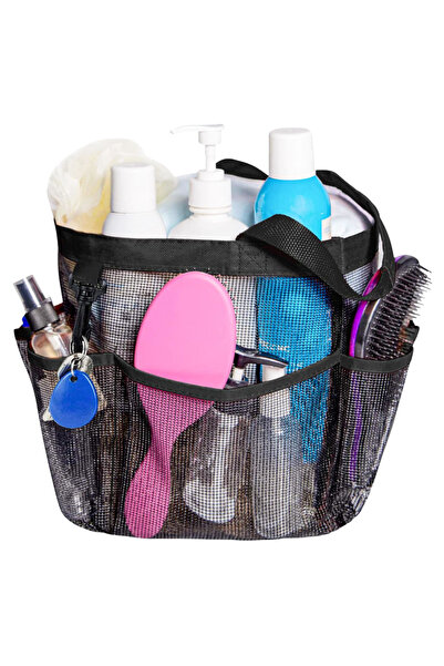 Other Bathroom Cosmetic Organizer - Quick Dry Mesh, 8 Pockets - 40x28 cm, Bla...