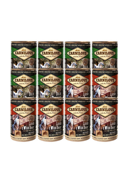 Carnilove Hrană umedă pentru câini MIX de arome 12x400g