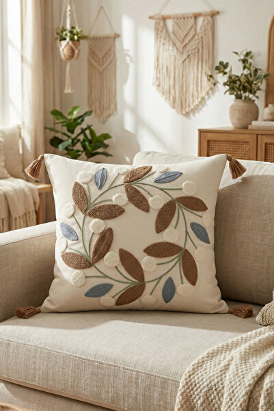 cottoncloth غطاء كرسي مطرز بوهيمي من PAPATYA مقاس 42×42 سم