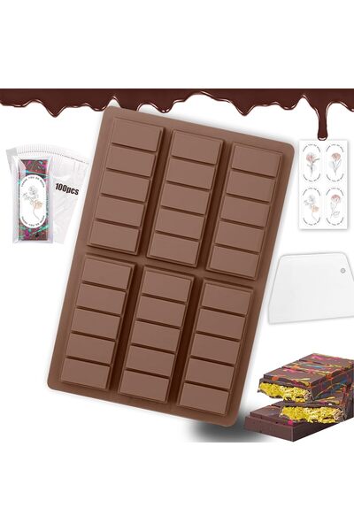 Other Dubai Chocolate Silicone Mold - Set of 142 Pieces, Spatula and Bags, BP...