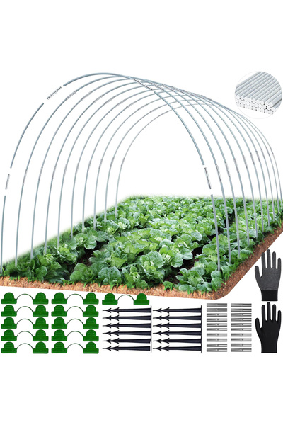 Other Arcuri Grădină Tunel Folie - Fibră de Sticlă, Set 50 Bucăți cu Accesori...