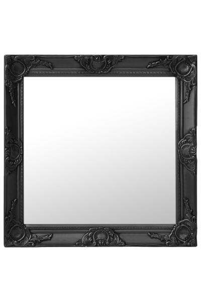 Concept Oglindă de perete în stil baroc, negru, 60 x 60 cm