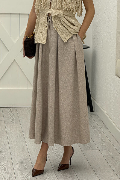 Act Pepicino Kids&Boutique Bej Fermuarlı Kloş Etek 0024