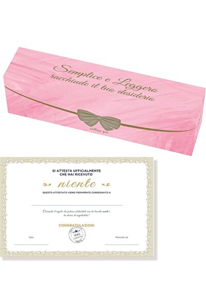 Other Certificat Cadou Amuzant - Design Universal, Limba Italiana - Roz, Idee...