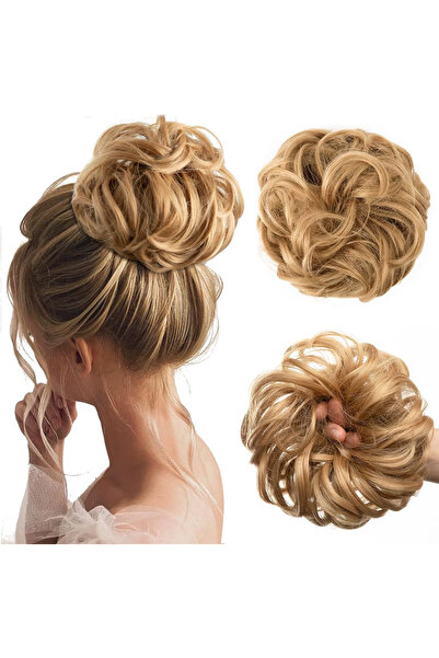Other Synthetic Hair Attachable Bun - Wavy, Look, Stretchy, 55g, Golden Blonde