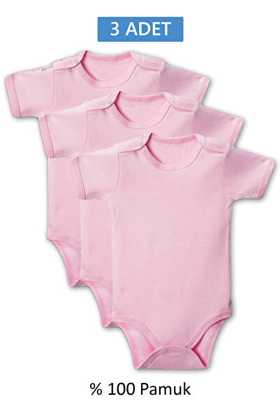 Cetiner Group Pink Half Sleeve Bodysuit for Children 2-7 Years Old (3 Pieces)...