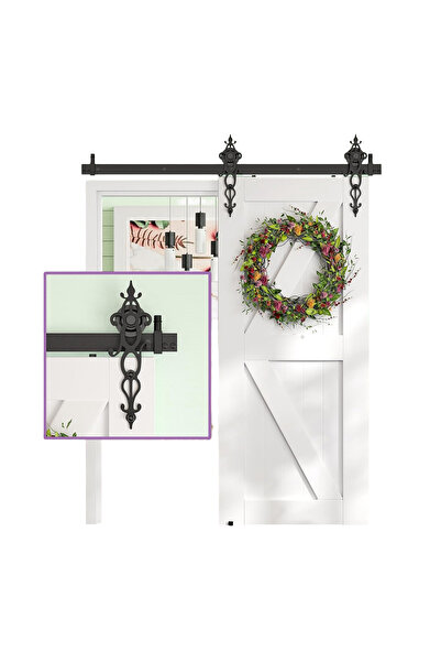 Other Sistem Uși Glisante Barn Door Loft - Oțel Carbon, 120 kg - Șină 183 cm,...