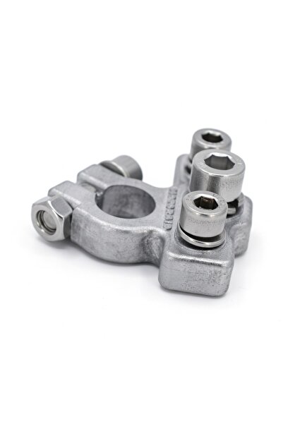 Motoraid Üç Yollu Marine (+) Artı Akü Kutup Başı Terminali Kurşun Gövde - Pas...