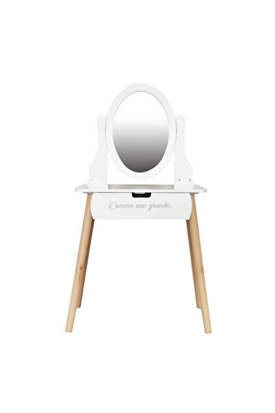 Home Deco Kids Masa de toaleta pentru copii, HOME DECO KIDS, cu oglinda mare ...