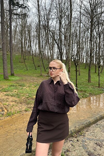 lizge giyim Stone Stitching Detail Shirt