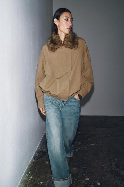 Buti Allbucks Zr Za-Ra Zw Collection Fur Collar Bomber Jacket Abzra3748