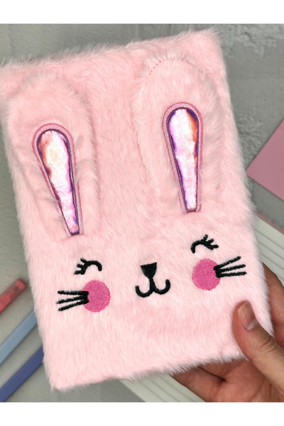 ZeCo Collection Plush Rabbit Patterned Daily / Souvenir Notebook