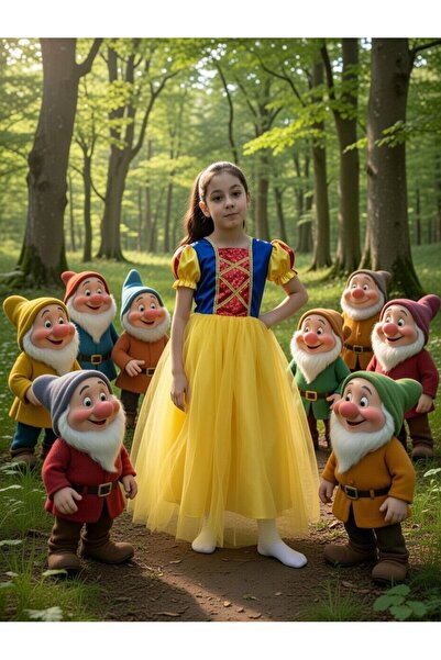 Lizsa Κοστούμι Χιονάτης για κορίτσια - Φόρεμα Χιονάτης για πάρτι γενεθλίων κο...