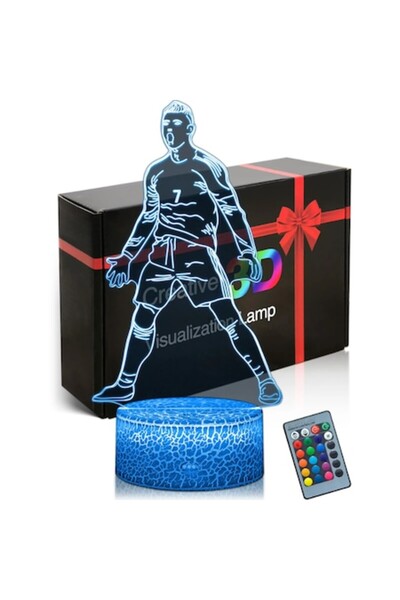 ANCIBI 3D Night Light with Optical Illusion, Ancibi, Football