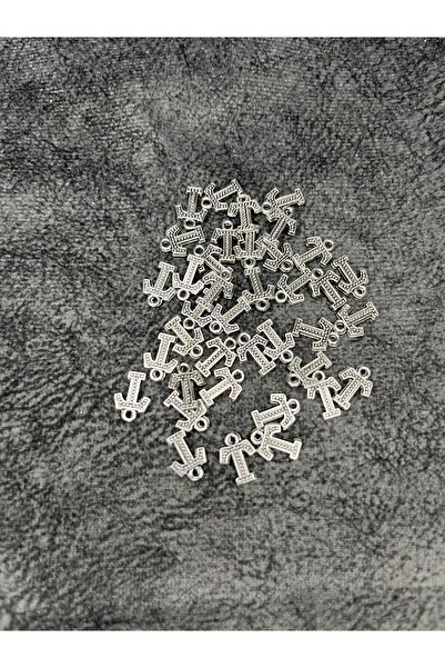 Mos Tespih 1 bucată litera T de culoare argintie, material pentru bijuterii c...