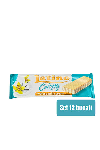 Latino SET 12 PIECES - Napolitana Vanilla Wafer Biscuits with Vanilla Cream F...