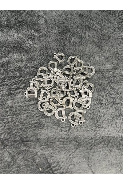 Mos Tespih 1 bucată litera D de culoare argintie, material pentru bijuterii c...