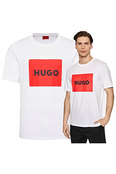 Hugo Boss T-Shirt Men's Cotton White Print Size M