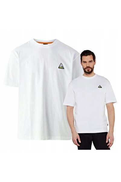 Hugo Boss Tricou bărbătesc alb supradimensionat cu logo mic, mărimea XL