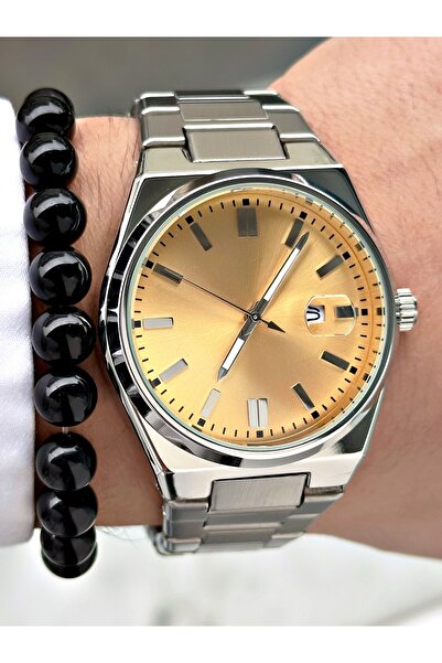 Tisaati Special Design Eşref Tek Kadir Baba Clock Model Metal Strap Men's Wri...