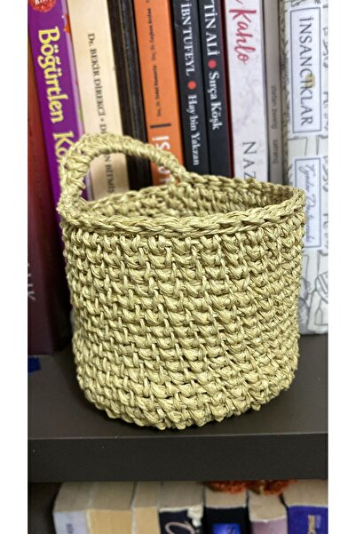 ÖZÜM HOME Saman renk mini sepet, Sepet, Kâğıt ip sepet