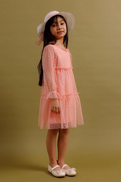 Perendi Rochie din tul cu pălărie pentru fete – Combinație pentru ocazii spec...