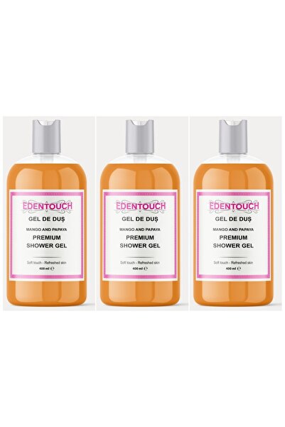 clarsanit SET 3 BUCĂȚI - Gel de duș EdenTouch 400 ml - Mango și Papaya