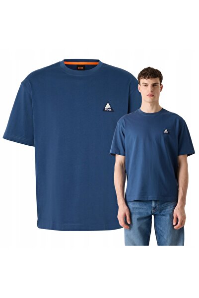 Hugo Boss Tricou bărbătesc bleumarin cu logo mic, mărimea XL, model supradime...