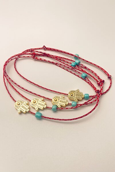 Concept HuBuTU Gift Set of 4 Fatma Ana Turquoise Bead Figured Card Gelatin Lu...