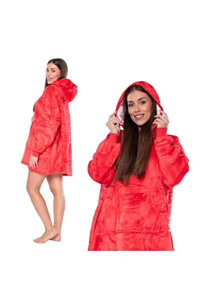 Other Hanorac pătură supradimensionat — călduros și pufos cu glugă, căptușeal...