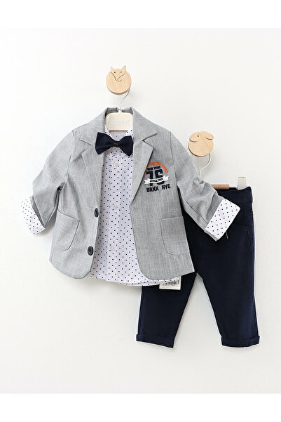 MiniKids Σετ Marcus PREMIUM γκρι-μπλε σκούρο 92 (18-24 μηνών)