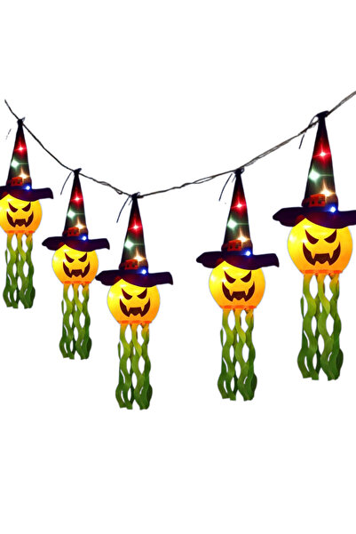 Other Halloween LED Garland - 5 Pumpkins with Hats, Waterproof - 3 m, Battery...