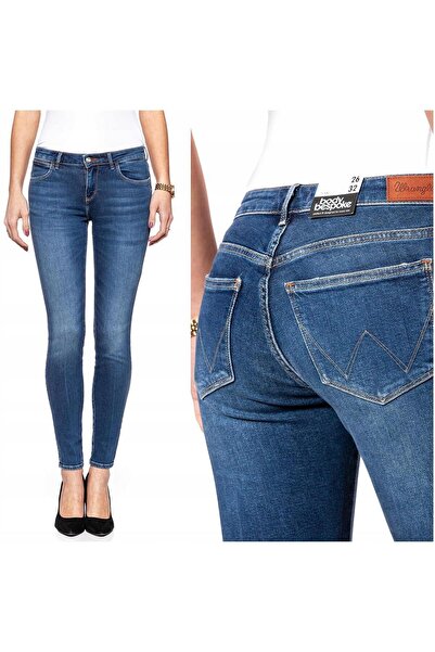 WRANGLER Blugi de damă, Wrangler, bumbac, lungime normală, fermoar, 5 buzunar...