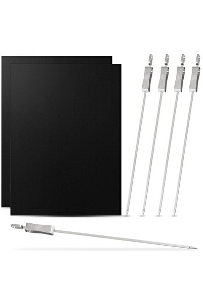 Other Skewer Set with Grill Mats - Stainless Steel, Slider - 5 pcs 40cm, 2 Ma...