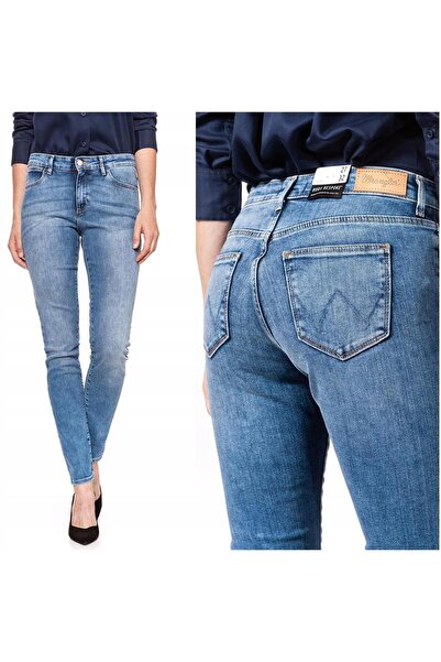 WRANGLER Blugi de damă, Wrangler, bumbac, lungime normală, fermoar, 5 buzunar...