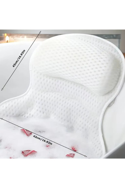 OEM Bathtub Pillow with 6 Suction Cups and Neck and Back Support