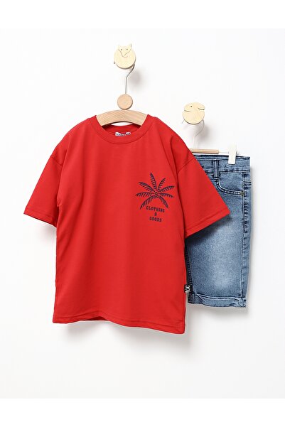 MiniKids Set premium vara Tropical rosu 140 (9-10 ani)