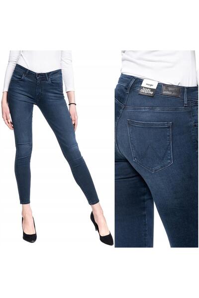 WRANGLER Blugi de damă, Wrangler, bumbac, lungime normală, fermoar, 5 buzunar...