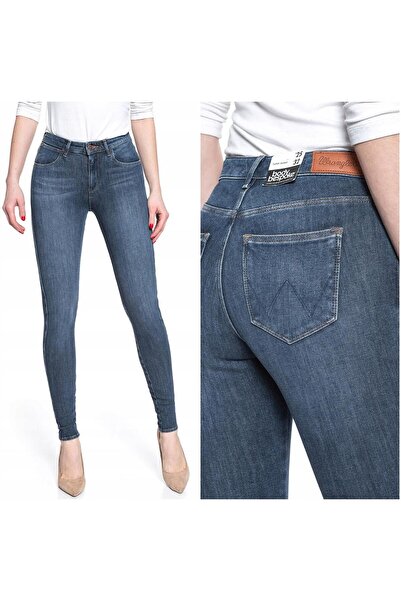 WRANGLER Blugi de damă, Wrangler, bumbac, lungime normală, fermoar, 5 buzunar...