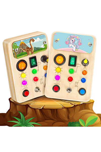 Other Jucărie Educațională Montessori, Set 2 Bucăți Dinozaur și Unicorn, Dezv...