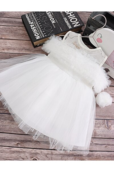 MiniKids Rochita eleganta Birde model alb 80 (9-12 luni)