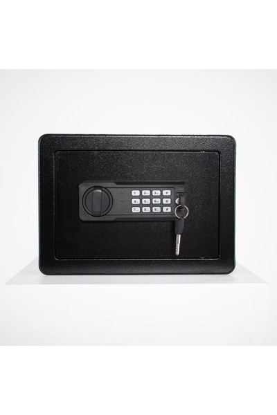 Other Seif de Casa Blindat, Incuietoare Electronica si Cheie, Otel, 25x35x26 cm, Negru