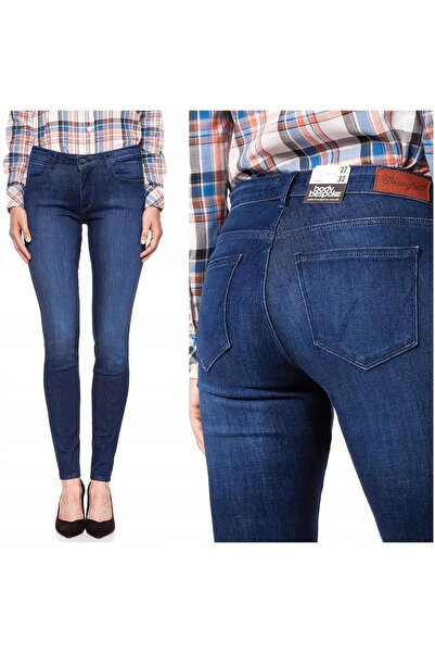WRANGLER Blugi de damă, Wrangler, bumbac, lungime normală, fermoar, 5 buzunar...