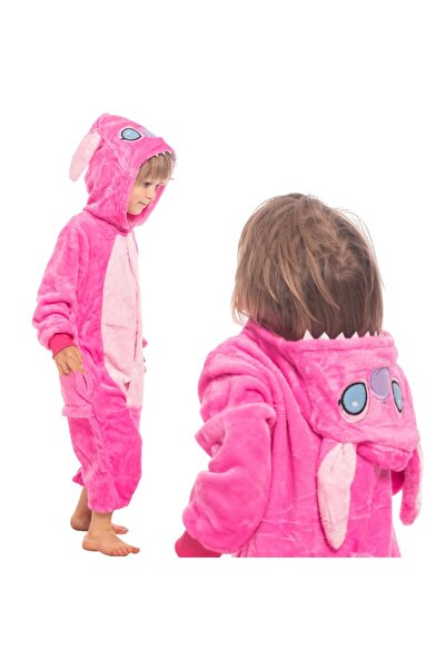 Other Pijama Kigurumi Stitch Roz - Salopeta Copii, Material Moale, Inaltime 1...