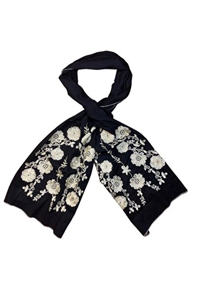 rody's forever Traditional scarf, black/cream, 180 x 53 cm