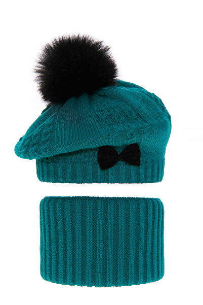 MiniKids Set caciula cu burlan Amora color 07 52-54